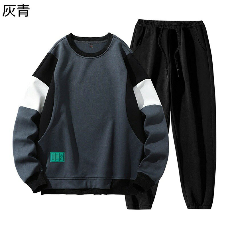 トレーナー メンズ 上下 セットアップ 長袖 パーカー パッチワーク ジャージ 通気 ロングズボン プルオーバー トレーニング スポーツウェア 柔らかい スウェット カジュアル ストリート 秋服 トップス
