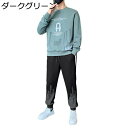 トレーナー ロングパンツ 上下 ジャージ メンズ 秋冬服 原宿 ゆったり 長袖 トップス スウェット プルオーバー パーカー カジュアル ストリート 散歩 トレ...
