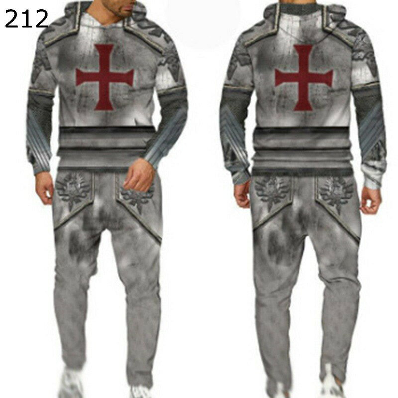 ジャージセット パーカー ズボン メンズ ファラオ柄 上下 3D セットアップ 長袖 スウェット 大きいサイズ 通気 フード付 ランニングウェア スポーツ プルオーバー 通勤 スポーツ 旅行 春秋冬服 上着