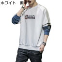 パーカー トレーナー プルオーバー メンズ フードなしパーカー おしゃれ パッチワーク プリント ラムフリース 裏起毛 厚手 暖かい 長袖 丸襟 大きいサイズ ゆったり ストリート 秋冬 カジュアル