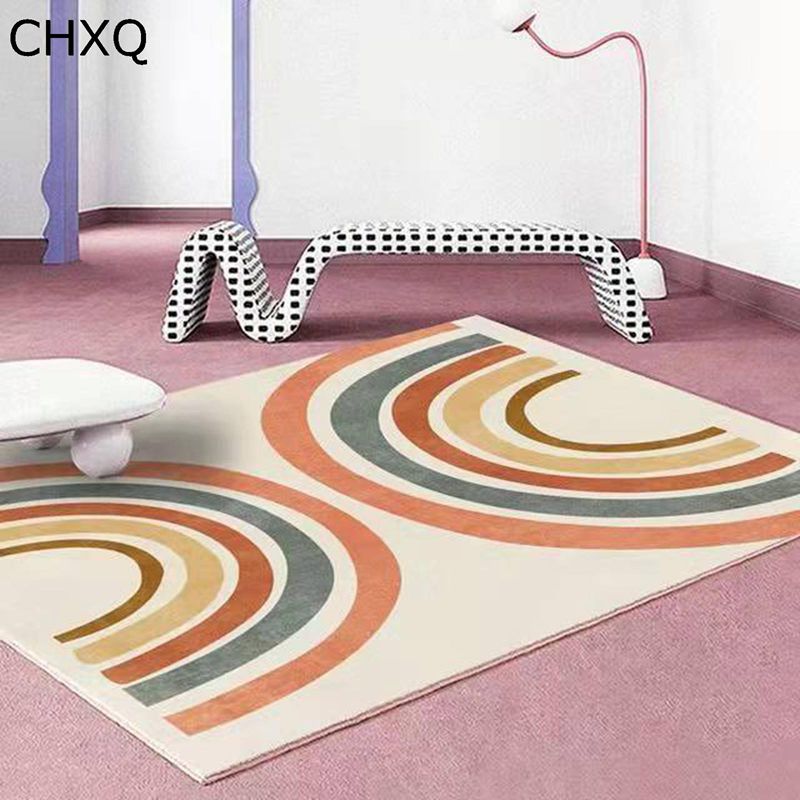 カーペット フロアマット 敷物 モダン柄 冷房対策 ふわふわ 心地良い オシャレ ナチュラル 滑り止め 通..