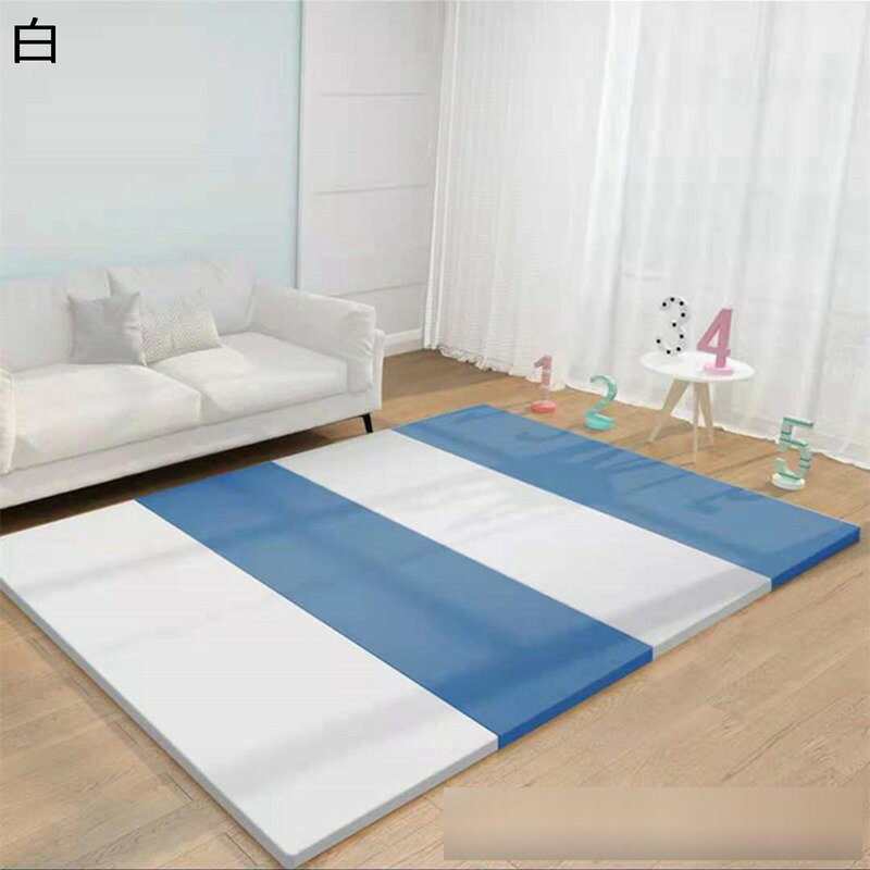 プレイマット 折りたたみ 両面使用可 極厚4cm 滑り止め クッションマット 防水防汚 防寒 弾力性 厚手 4連 可愛い 赤ちゃん 幼児 ベビープレイマット 敷物 知育 遊び 転倒防止 出産祝い