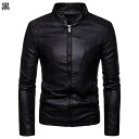 レザージャケット バイクジャケット メンズ 秋冬服 ハイネック ジップアップ アウター ブルゾン タイツ 細身 簡約 シンプル 撥水 PU革 ビジネス カジュアル 撥水 ワーク 通勤 アウトドア