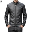 レザージャケット ライダースジャケット ハイネック メンズ バイクジャケット 秋冬服 裏起毛 タイツ パンク タイツ バイク オートバイ ジップアップ アウター ブルゾン 保温 防寒 PU革 撥水
