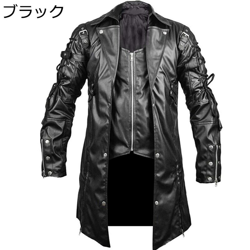 アルゴンキン　ライダースジャケット　コート　ワンピース　ゴシックパンク　ゴスロリ 楽天市場】当日発送 即納 Y-349FBK アシンメトリーカラーレース