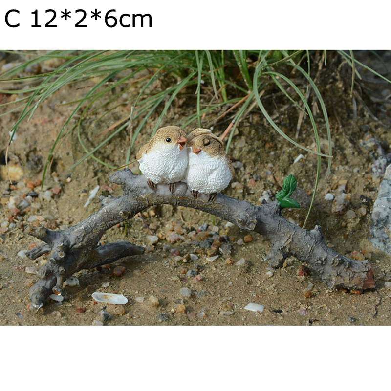 鳥 ガーデニング バッド リアル 庭 オーナメント 樹脂 庭飾り ガーデンオブジェ 置物 春日のかわいい風..