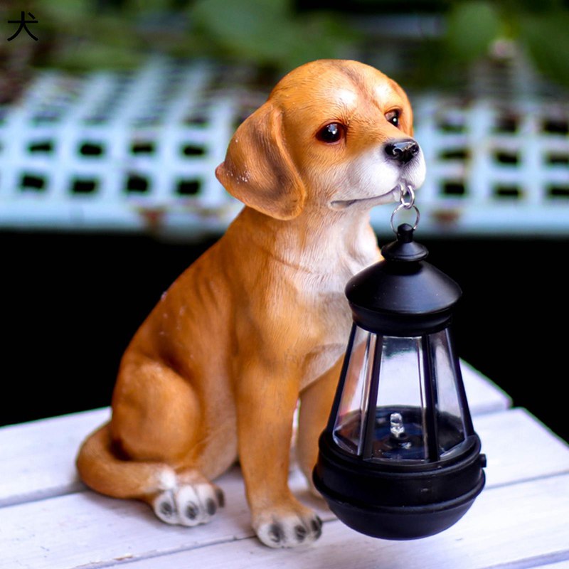 ガーデン装飾 ソーラー 置物ライト ガーデニング 犬 いぬ カワイイ 童話風 ガーデニング グッズミニ樹脂 部屋 お庭 屋外 玄関 出窓 階段 防水 屋外 ガーデン雑貨 園芸用品 インテリア 縁起物