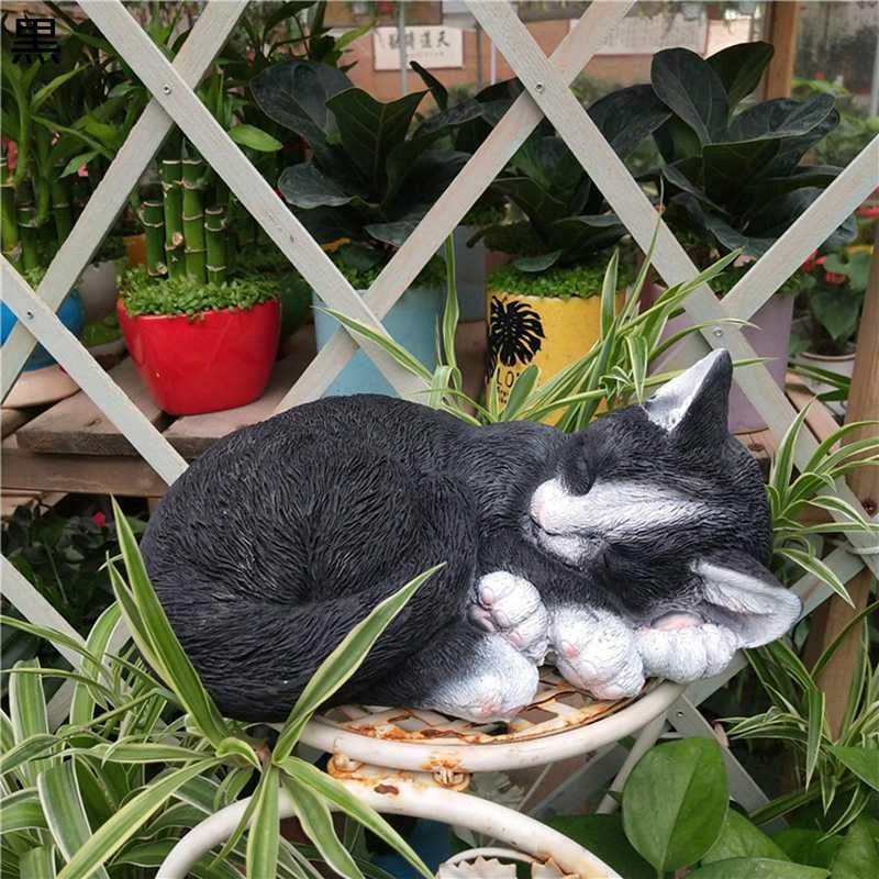ガーデニング雑貨 ネコ 猫 置き物 可愛い ガーデニング ガーデンオブジェ ねこ 樹脂ガーデン装飾 防水 耐久 ガーデン雑貨 園芸用品 インテリア 開運 小物 ベランダ 庭園 お庭 屋外 庭飾り 屋外用彫像