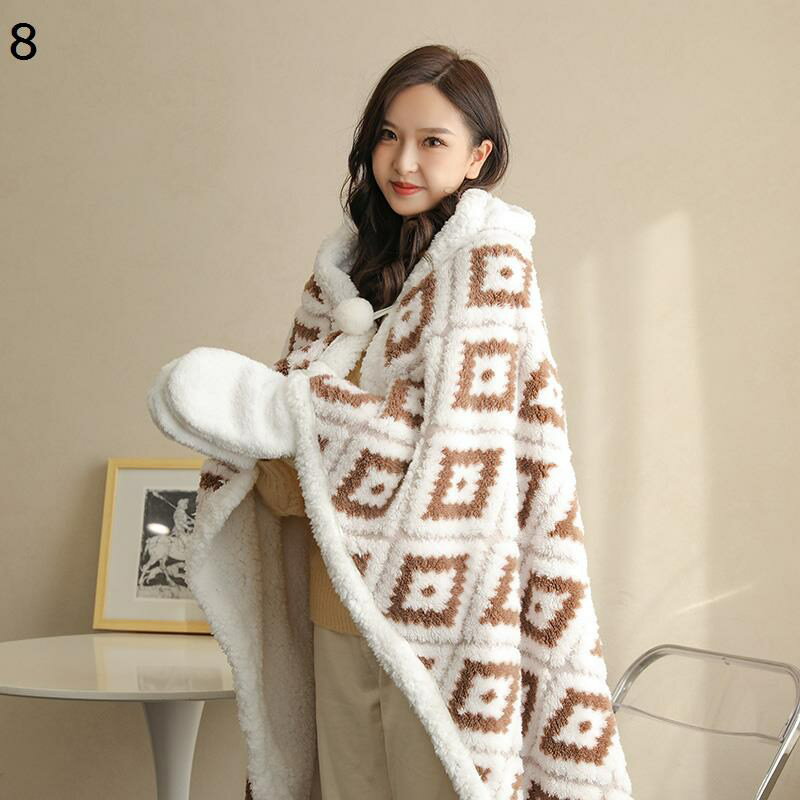 着る毛布 レディース メンズ 昼寝ケット 寝間着 フード付 冷え対策 かいまき パジャマ ソファー毛布 着..