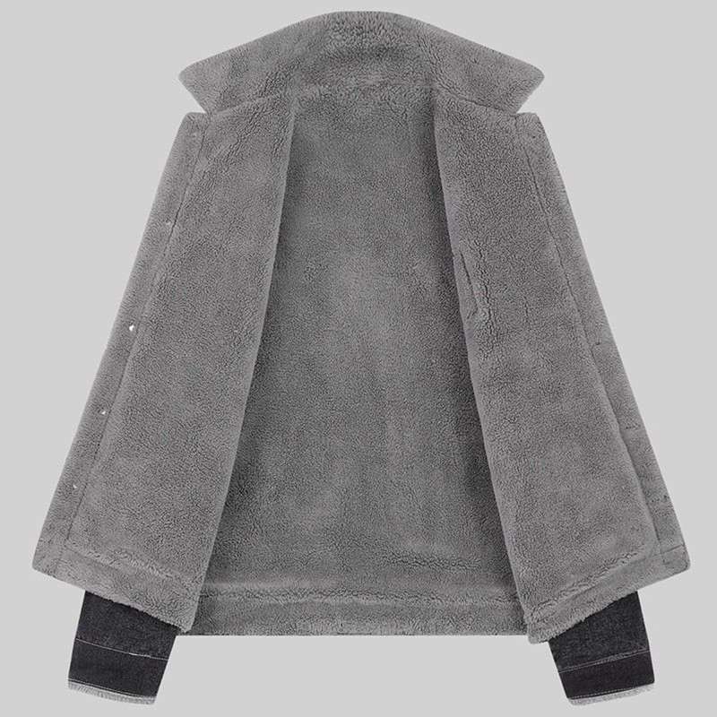 デニムボアジャケット 5xl メンズ Gジャン ジャンパー 裹起毛 ジャケット おおきいサイズ 防寒アウター ポケット付き 秋服 冬服 モデル 韓国ファッション シンプル トラッカージャケット