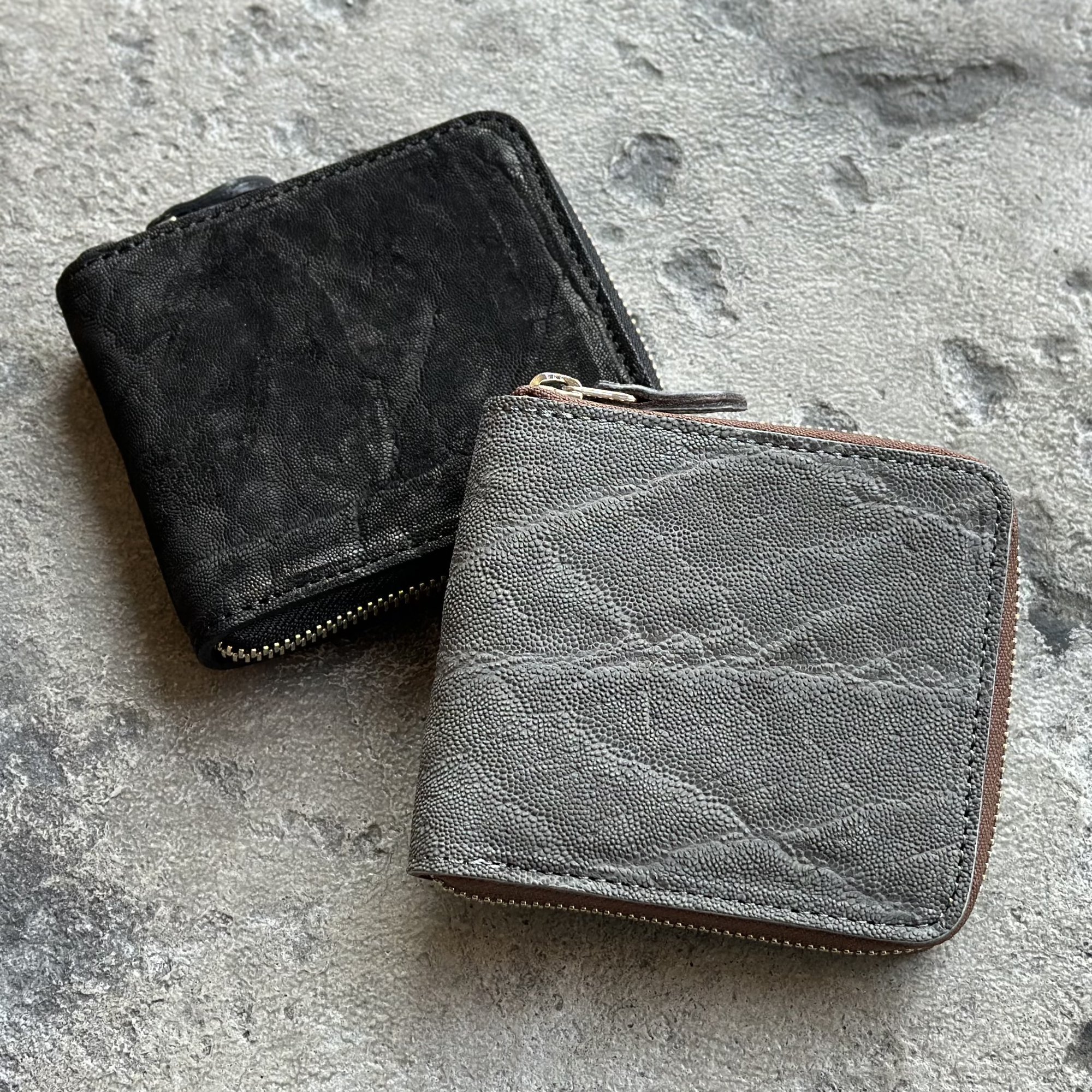 樂天商城 - 【KC,s】ケーシーズ 財布 ビルフォールド ラウンドジップ エレファント ウォレット 象革 本革 二つ折り財布 ラウンドファスナー コンパクト 大容量 アメカジ メンズ レディース 財布 小銭入れ レザー コインポケット カード入れ お札入れ 日本製 おしゃれ ブランド