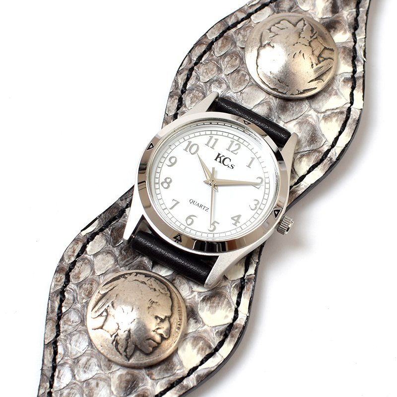 【KC,s】腕時計 ケーシーズ ウォッチブレス エスパニョーラ パイソン ヘビ革 蛇革 おしゃれ ブランド メンズ レディース ペア お揃い 男性 女性 ペアウォッチ クオーツ 日本製 レザー レザーブレスウォッチ 本革 牛革 かっこいい