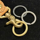 【KC,s】ケーシーズ オリジナルパーツ ダブルリング 二重リング 2重リング 3.2cm 32mm キーリング 金具 ステンレス製 刻印 ロゴデザイン ロゴ入...