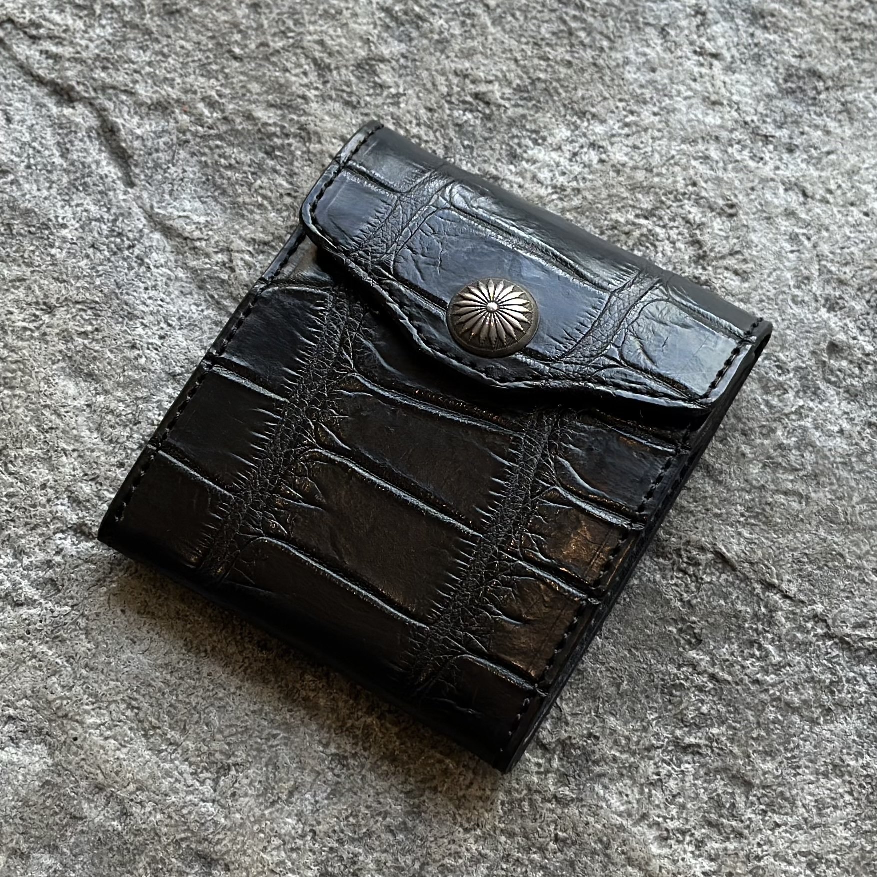 【限定商品】KC,s クボタクラフト Kubota craft 財布 ウォレット マネージャケット ステルス クロコダイル ワニ革 ケーシーズ KCs ケイシイズ (ブラック)