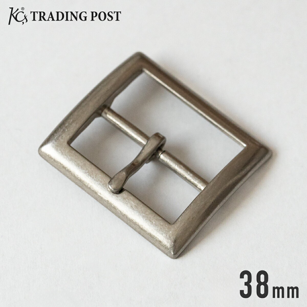 【KC,s】ギャリソンバックル ベルト幅38mm ベルト用 ハーネスベルト 大きめ 銀色 シルバー 日本製 メンズ レディース ペア お揃い バックルのみ ケーシーズ ケイシイズ
