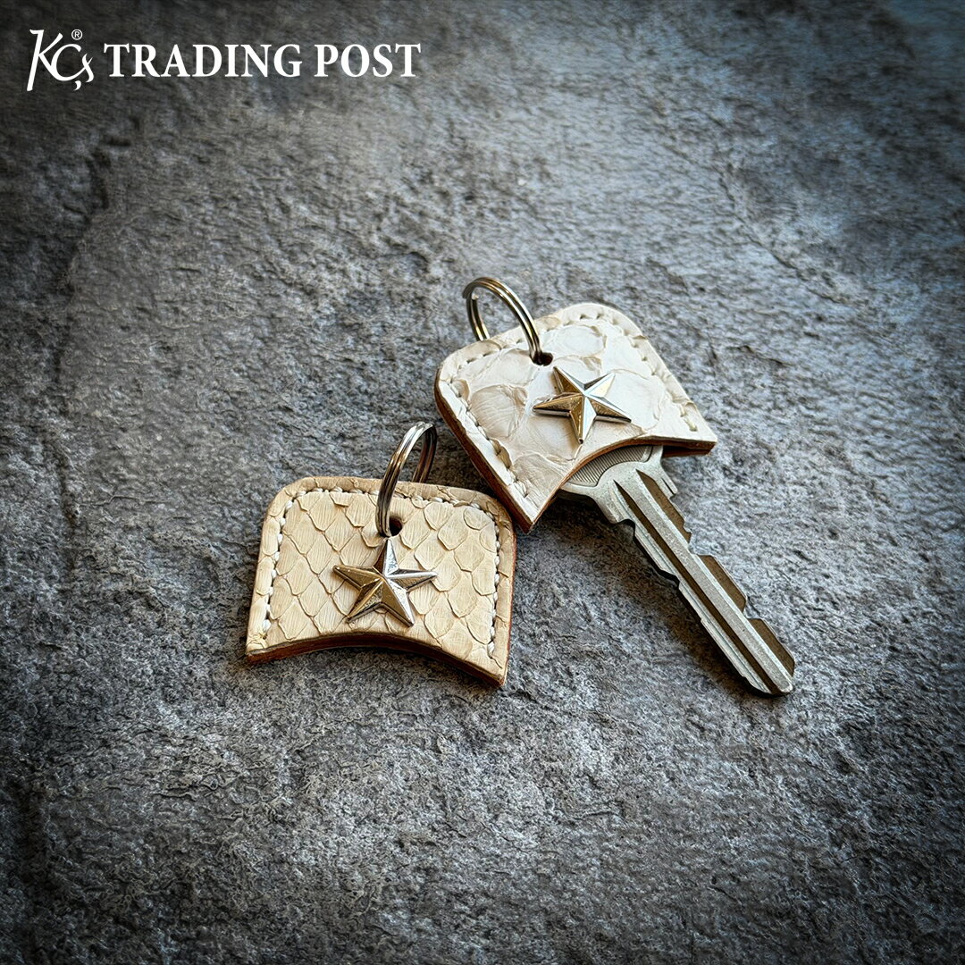 【KC,s 限定商品】キーカバー バーンスター マットパイソン 本革 蛇革 キーホルダー アメカジ バイカー 鍵収納 日本製 スタッズ プレゼント メンズ レディース kcs KC's ケーシーズ ケイシイズ