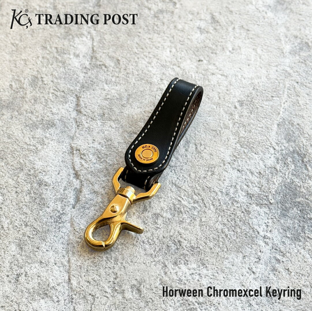 樂天商城 - 【KC,s】キーリング ホーウィン クロムエクセル キーホルダー ブラック 本革 牛革 バイカー 日本製 ゴールド アメカジ かっこいい メンズ ケーシーズ ケイシイズ kcs