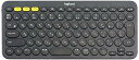 ロジクール ワイヤレスキーボード 無線 キーボード 薄型 小型 K380BK Bluetoothワイヤレス Windows Mac iOS Android Chrome K380 国内正規品