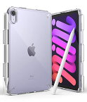 【Ringke】ipad mini6 ケース ペンシルホルダー フタなし ストラップホール 付き [TPU+ポリカーボネートハイブリッド 米軍MIL規格取得] 8.3インチ 2021第6世代用 透明 カバー クリア タブレットケース Qi充電対応 Fusion (Clear クリア)