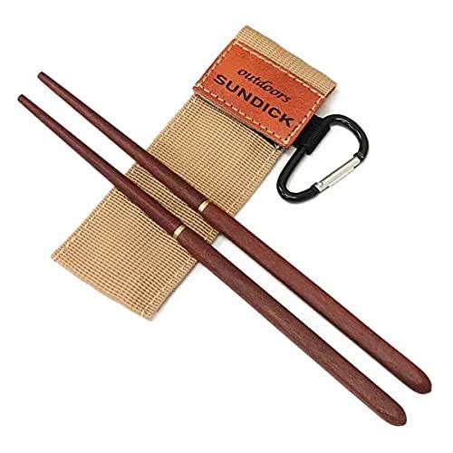 携帯用木製箸 天然マホガニー材使用 長さ205mm マイ箸 ジョイント箸 経済的 エコ箸 お弁当 外食 登山や..