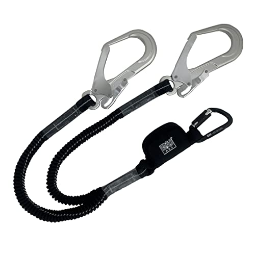 【新規格適合】 Air 軽量 ランヤード 1種 2種 兼用 100 130 フルハーネス用 ランヤード (ダブル蛇腹) 2丁掛け 墜落制止用器具 安全帯 DH PROTECTION