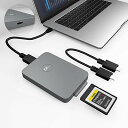 Rytaki CFexpressカードリーダータイプB USB 3.1 Gen 2 10Gbps CFexpressリーダーポータブルアルミニウムCFexpressメモリカードアダプターThunderbolt 3ポート接続サポートAndroid / Windows/Mac OS/Linux