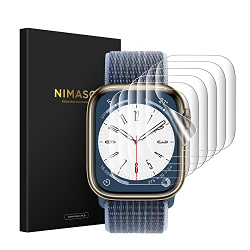 【6枚組】 NIMASO フィルム 45mm Apple Watch series 8 / 7 対応 apple watch 8 / 7 保護フィルム アップルウォッチ 用 NSW21J362