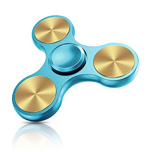 Coolden ハンドスピナー 指先スピナー おもちゃ ストレス解消 グッズ 超耐久性 高速回転 2〜5分スピン ステンレス製ベアリング ADHD 自閉症 おもちゃ ハンドスピナー よく回る フィジェット 暇つぶし 面白い 大人 子供 スピンおもちゃ ブルーのサムネイル