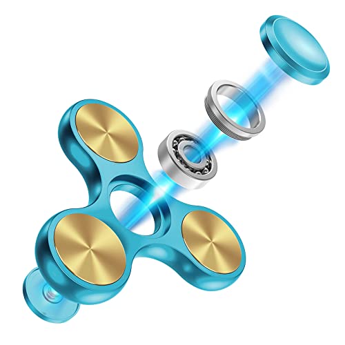 Coolden ハンドスピナー 指先スピナー おもちゃ ストレス解消 グッズ 超耐久性 高速回転 2〜5分スピン ステンレス製ベアリング ADHD 自閉症 おもちゃ ハンドスピナー よく回る フィジェット 暇つぶし 面白い 大人 子供 スピンおもちゃ ブルー
