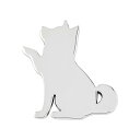 FUTWOD 車 ステッカー 柴犬 エンブレム 犬 かわいい いぬ おしゃれ キャラクター 動物 外装 アクセサリー 3D 金属 カーステッカー 防水 バイク用 装飾 車用 バッジ デカール シール シルバー 手遊び柴犬