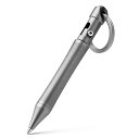 TIMULTI チタンボールペン 高級 男性 キーホルダー式 edc 短いボールペン ミニボールペン ボルトアクション (グレー) (ペン*1本/88mm+替え芯*1本)(3)