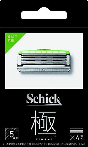 シック Schick 極 KIWAMI 替刃 敏感肌用 (4コ入) 5枚刃 カミソリ 髭剃り シック Schick 極 KIWAMI 替刃 敏感肌用 (4コ入) 5枚刃 カミソリ 髭剃り