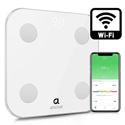 体重計 体組成計 体脂肪計 WiFi /Bluetooth対応 家庭用 スマートスケール 体重管理 高精度 200g単位 ス..