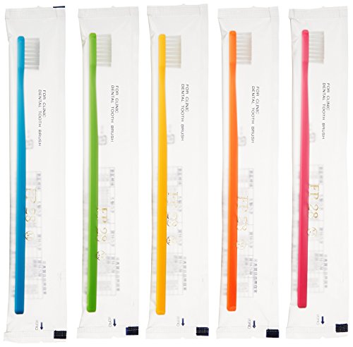 【日本製】 20本入り（5色各4本） 歯科医院用歯ブラシ FP28-M(ふつう)