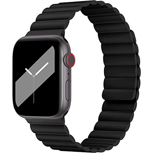 Nywing Apple watch 7 バンド 45mm 41mm シリコン アップルウォッチバンド マグネット Apple watch ベルト44mm 40mm iWatchバンド 交換ストラップ 防水性と防汚性 apple watch series7 6 5 4 3 2 1 SE