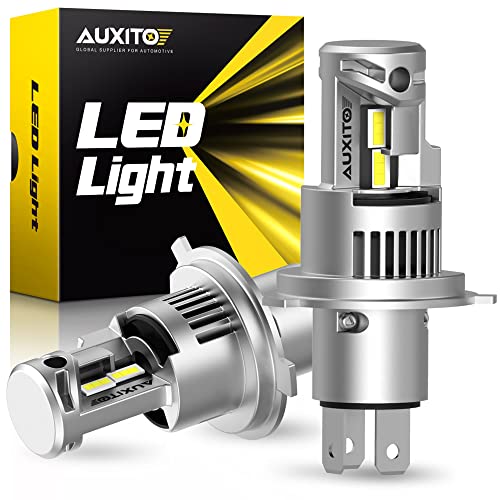 【2022年モデル正規品】AUXITO H4 Hi/Lo LEDヘッドライト 車用 新基準車検対応 LEDチップ搭載 爆光 5倍明るさUP 純正ハロゲンと発光点一致 高輝度6000K 12V車対応 定電流回路搭載 長寿命 高速回転冷却ファン付け 放熱性静音 瞬間起動 光軸調整フリー 2個入り ホワイト