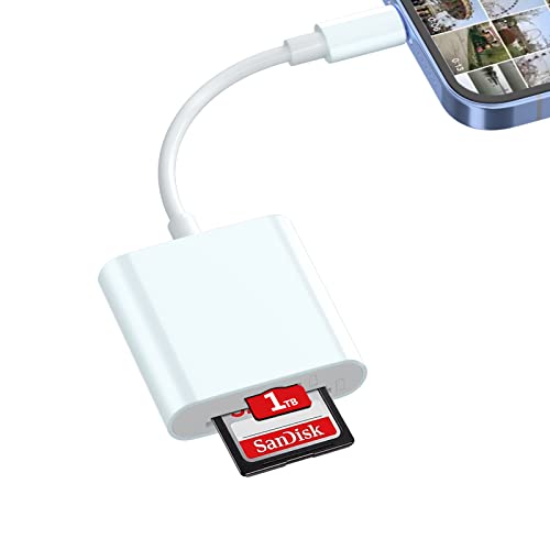 2023新版【Apple MFi認証品】iPhone SDカードリーダー 2in1 TF SDカードカメラリーダー 双方向高速データ転送 iPad SDカードリーダー iOS最新対応 MicroメモリSDカードリーダー 写真/ビデオ/動…