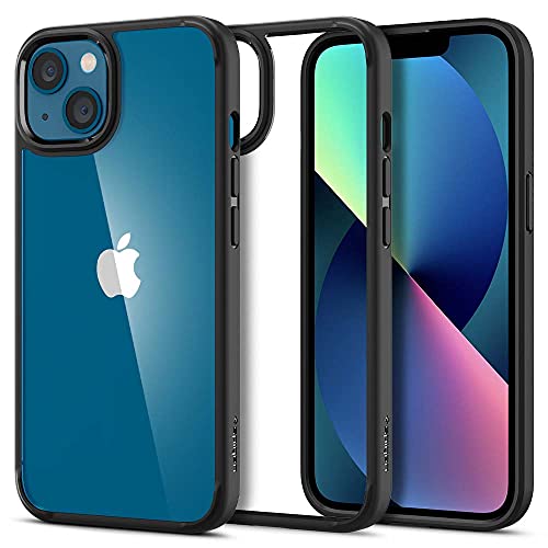 Spigen iPhone13 mini 用 ケース 背面クリア TPU バンパーケース 2重構造 