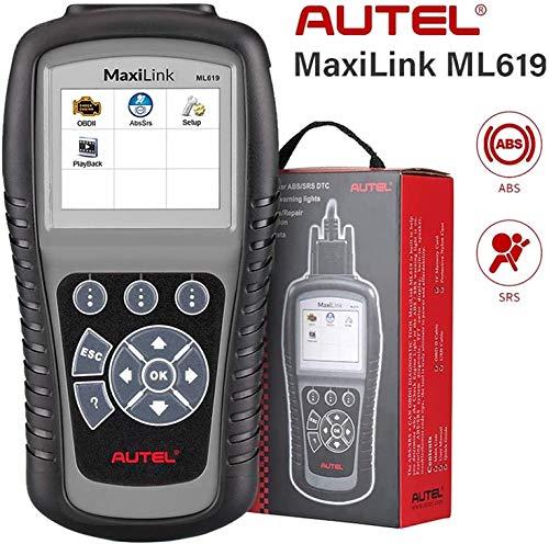 Autel ML619 OBD2スキャナー 自動車診断機 日本語対応 ABS/SRS診断スキャンツール OBD2システム自動車bmw/benz/audiなどのチェックエンジンライト（MIL）及びABS/SRS警告灯のオフ