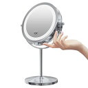 Gospire 拡大鏡 LED拡大鏡 拡大化粧鏡 10倍鏡付きLEDミラー LEDライト付きミラー タッチパネル 無段階明るさ調節可 真実の北欧風卓上鏡 両面化粧鏡 360度回転 丈夫なスタンド 敬老の日ギフト・プレゼント 老眼の方に優しい(4)