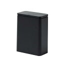 ideaco(イデアコ) ゴミ箱 フタ付き ブラック 3L TUBELOR medium flap(チューブラー ミディアムフラップ)