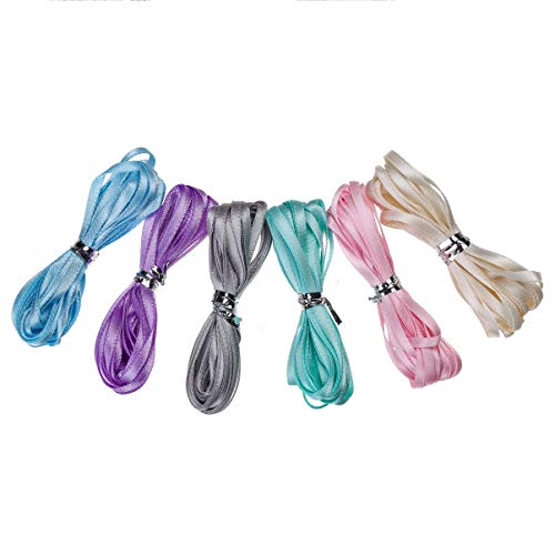 CCINEE 3mm幅 サテンリボン 6色アソートセット各3m 合計18m (パステルセット)