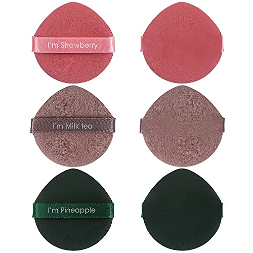 Wimily クッションファンデ パフ スポンジ (6個セット) クッションパフ メイクパフ メイク用スポンジパフ 『 浮きがちな コンシーラー や ファンデ ...