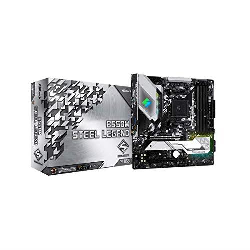 ASRock AMD Ryzen 5000シリーズ (Soket AM4)対応 B550チップセット搭載 Micro ATX マザーボード B550M Steel Legend