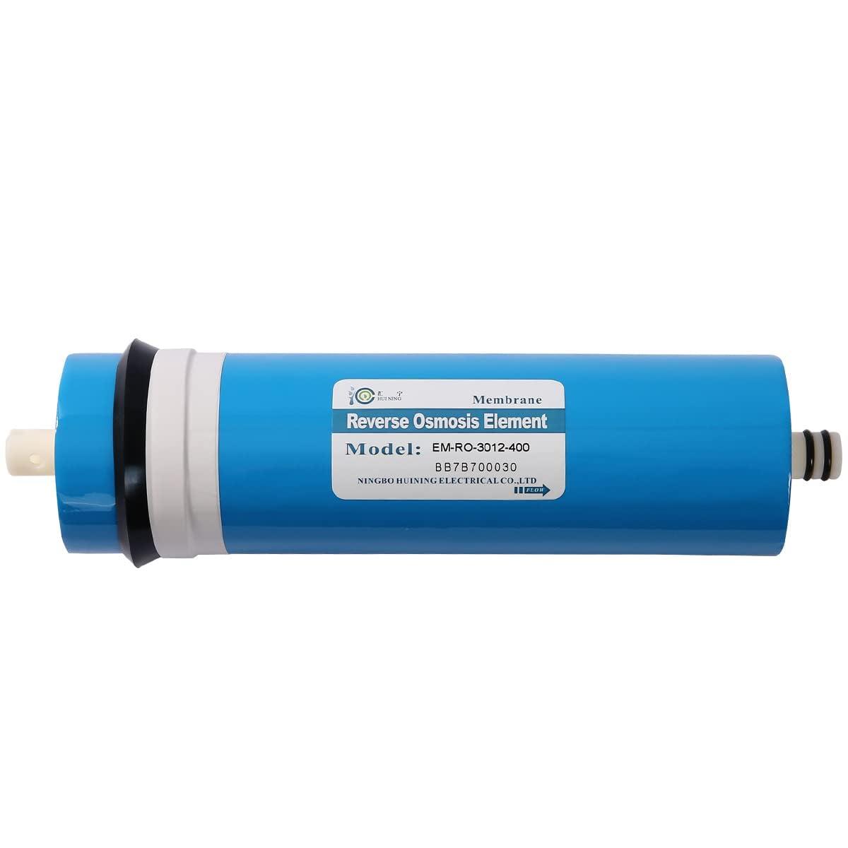 HUINING 400GPD RO メンブレン 逆浸透膜 フィルター 3012-400 逆浸透膜浄水器 家庭用 ウォーター フィルターカートリゲ 交換 ホーム ドリンク 水 ろ過 システム 家庭 アンダー シンク 浄水器用