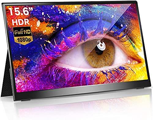 モバイルモニター モバイルディスプレイゲームモニター cocopar15.6インチ スイッチ用モニター 非光沢IPS液晶パネル 薄い 軽量 1920x1080FHD HDRモード/FreeSync対応/ブルーカット機能 USB Tpye-C/mini HDMI/スピーカー内蔵/カバー付PS4/PS5/XBOX/Switch/PC/Macなど対応 在宅