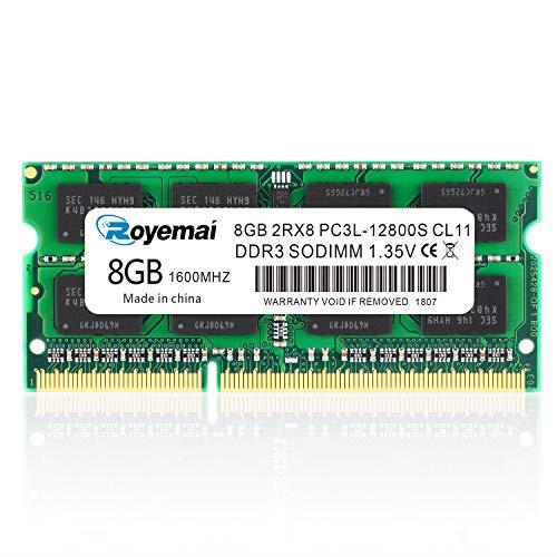 8GB PC3L-12800S DDR3L-1600 DDR3 12800 Sodimm 204ピン CL11 RAM mac対応モデル（電圧1.35V & 1.5V 両..
