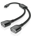 Basesailor USB-C OTG スプリッタ—Yケーブル 0.3M 1 Typeタイプ Cオスから2 USB A 2.0 メスへの延長コードコンバーター デュアルダブルUSBポート延長Hubスプリット変換アダプターコネクタ MacBook 2022 iPad 10 Pro Air 4 5 Mini 第6世代 Samsung Galaxy Note 20 S21