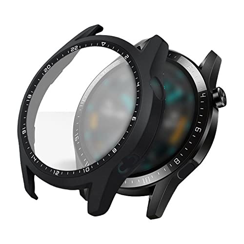 スマートウォッチ保護ケース・HUAWEI WATCH GT3用 ケース 46mm 液晶保護強化ガラス付き 全面保護 液晶保護カバー ファーウェイウォッチ GT3 46mm ハードケース 保護ケース ガラスフィルム一体 装着簡単