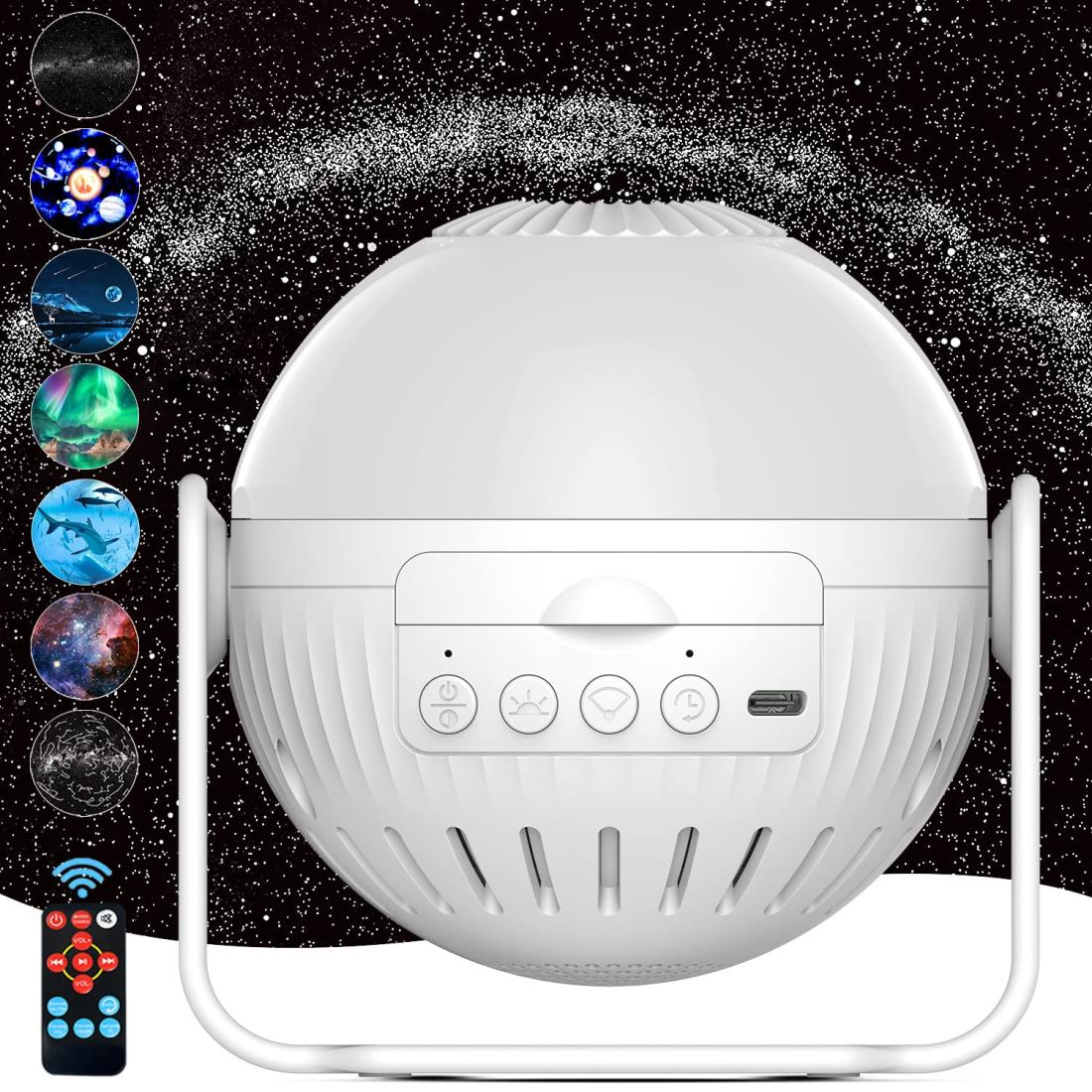 プラネタリウム 家庭用 人気 本格的 銀河 星座 オーロラ Bluetooth対応 音楽再生 7種類映画フィルム HDズーム星空ライト スタープロジェクターライト ベッドサイドランプ タイマー機能付き 輝度調整可 子供 寝かしつけおもちゃ 部屋用 ナイトライト 彼女 プレゼント